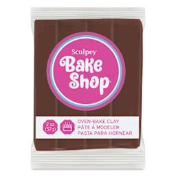 Sculpey Bake Shop Oven-Bake Clay - Brown, 2 oz front of packaging