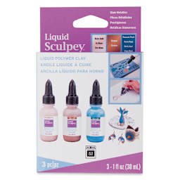 Liquid Sculpey Multi-Pack - Glam Metallics Colors Multi-Pack, Set of 3 (front of package)