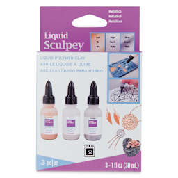 Liquid Sculpey Multi-Pack - Metallic Colors Multi-Pack, Set of 3 (front of package)
