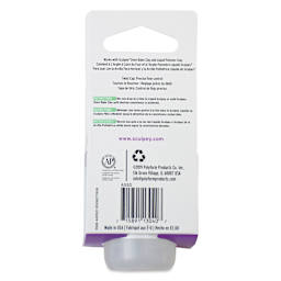 Sculpey Clay Softener and Thinner - 1 oz back of packaging