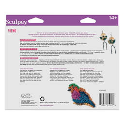 Sculpey Premo - Assorted Colors, Set of 24, 1 oz back of packaging