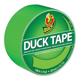 ShurTech Color Duck Tape - 1.88" x 15 yds, Neon Green top of roll
