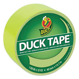 ShurTech Color Duck Tape - 1.88" x 20 yds, Fluorescent Citrus top of roll