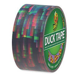 Duck Tape Prints - Digital Glitch, 1.88" x 10 yds angled view