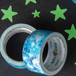 Duck Tape Prints - Starry Galaxy, 1.88" x 10 yds glow-in-the-dark