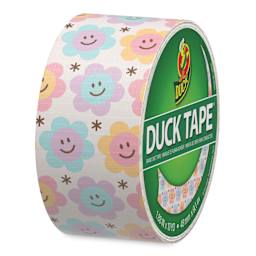 Duck Tape Prints - Groovy Daisies, 1.88" x 10 yds angled view