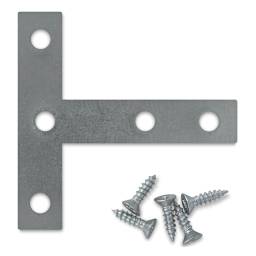 Utrecht Heavy Duty Cross Brace T-Plate - T-Plate and 5 screws shown