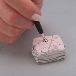 Sculpey Tools Dual End Detail Tool Set landscape surface example in progress