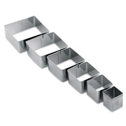 Sculpey Metal Clay Cutters - Set of 6 Graduated Squares shown