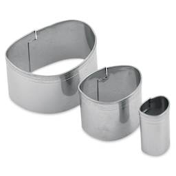 Sculpey Metal Clay Cutters - Set of 3 Irregular Ovals shown