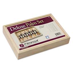 Flexcut Deluxe Palm-Sized Carving Tools - Set of 9 - packaging laying flat
