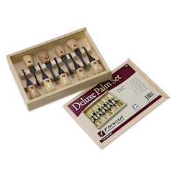 Flexcut Deluxe Palm-Sized Carving Tools - Set of 9 - contents