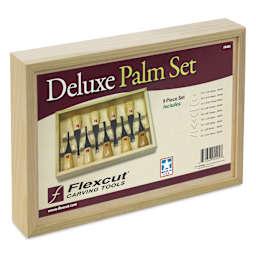 Flexcut Deluxe Palm-Sized Carving Tools - Set of 9 - front of packaging