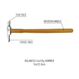 Excel Blades Swiss Style Mini Hammer parts labelled