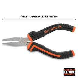 GreatNeck Flat Nose Hobby Pliers - dimensions