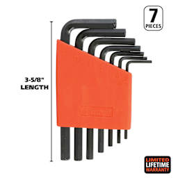 GreatNeck Hex Key Set - Pkg of 7 measurements