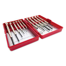 Excel Blades Mini Screwdrivers - Set of 11 - case open, lying flat