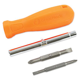 GreatNeck 6-in-1 Screwdriver with with 4 bits and 2 nut drivers