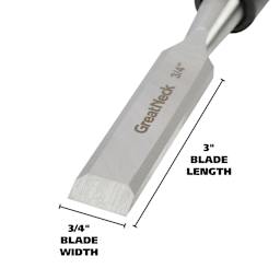 GreatNeck Wood Chisel - 3/4" - blade dimensions
