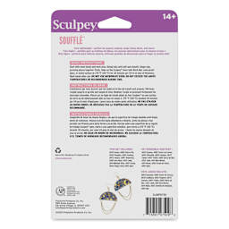 Sculpey Souffle - Set of 12, 0.9 oz bars back of packaging