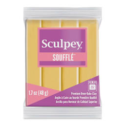 Sculpey Souffle - Yellow Ochre, 1.7 oz Bar front of packaging