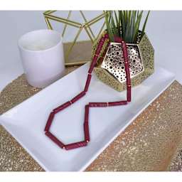 Sculpey Souffle - Cabernet, 1.7 oz Bar finished necklace example