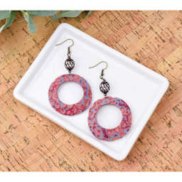 Sculpey Souffle - Sedona, 1.7 oz Bar finished circular earring examples