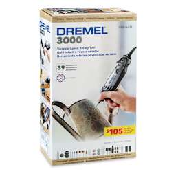 Dremel 3000 Variable Speed Rotary Tool - Angled view of package
