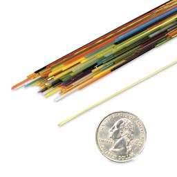 Fuseworks Glass Stringers - Closeup of Stringers with Quarter for size reference
