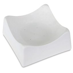 Fuseworks Glass Slump Molds - Rounded Side Square Mold shown at angle