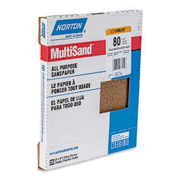 Norton Sandpaper - 25 Sheets, 9" x 11", Coarse, 80 grit