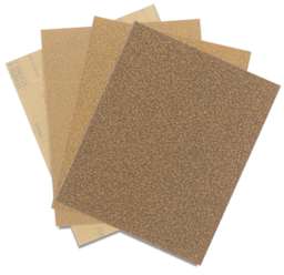 Norton Sandpaper - Assorted grades of sandpaper shown in fan
