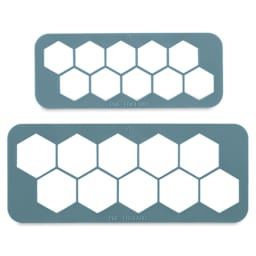 Sculpey Tools Mosaic Cutters - Top view of both sizes of Hexagon cutters