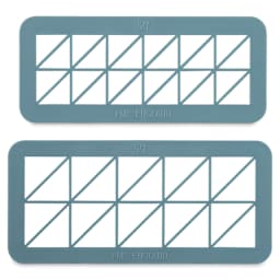 Sculpey Tools Mosaic Cutters - Top view of both sizes of Triangle cutters
