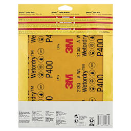 3m Wetordry Sandpaper - Super Fine, 9" x 11", Pkg of 5, back of packaging
