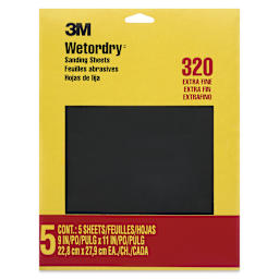 3M Wetordry Sandpaper - Extra Fine, 9" x 11", Pkg of 5