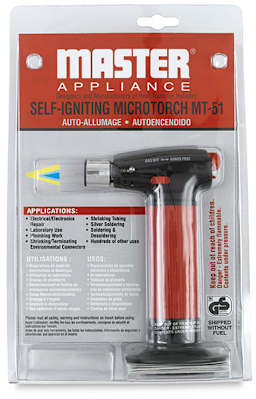 Master Microtorch Butane Torches - Front of blister package showing Torch
