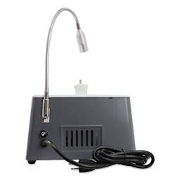 Studio Pro Grinder - Rear view of grinder showing power cord and light