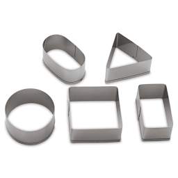 Activa Activ-Tools Clay Cutter Sets - Five Geometric shaped Clay Cutters shown loose