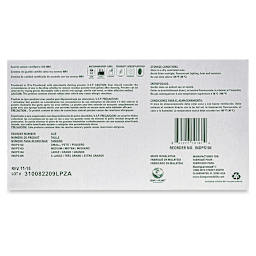 Glove Pack - Medium, Latex, Powdered, Pkg of 100 - back of box