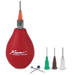 Xiem Studio Precision Applicators - Components of 1oz set with Applicator bulb and 4 tips