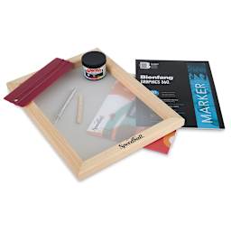 Speedball Beginner Paper Stencil Screen Printing Kit (Kit contents)