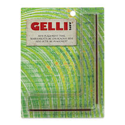Gelli Arts Mini Placement Tool - 5"W x 7"L x 3/8"H (Front of packaging)