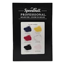 Speedball Professional Relief Ink - Set of 6 Colors, 8 oz each