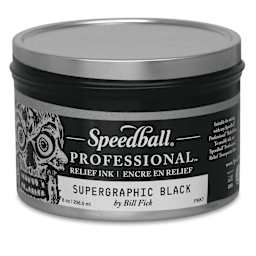 Speedball Professional Relief Ink - Supergraphic Black, 8 oz