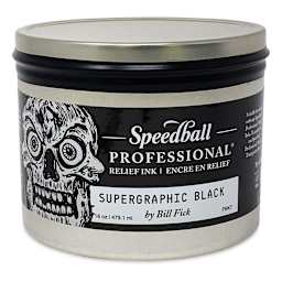 Speedball Professional Relief Ink - Supergraphic Black, 16 oz