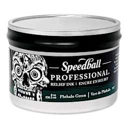 Speedball Professional Relief Ink - Phthalo Green, 8 oz