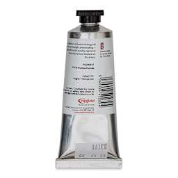 Cranfield Traditional Etching Ink Extender - Lake White, 75 ml (back of tube)