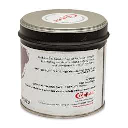 Cranfield Traditional Etching Ink - Bone Black, 250 g - back