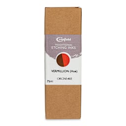 Cranfield Traditional Etching Ink - Vermilion, 75 ml - front of packaging